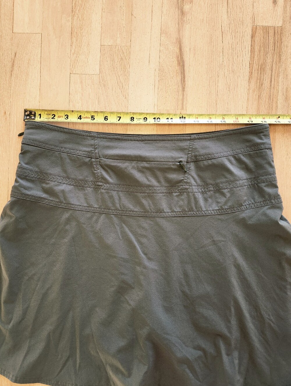 Athleta Womens Everyday Skort Size 14 Granite Grey Sage Green Golf Tennis Travel - Picture 7 of 9